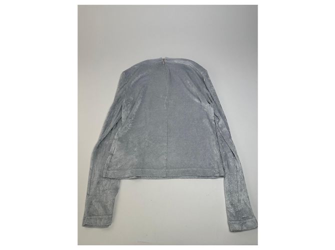 Fendi Vintage in Viscosa a Maniche Lunghe Argento - vista 8
