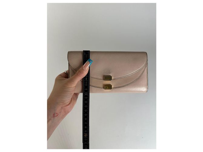 Chloé Vintage Chloe Grained Wallet Blush Golden - view 10