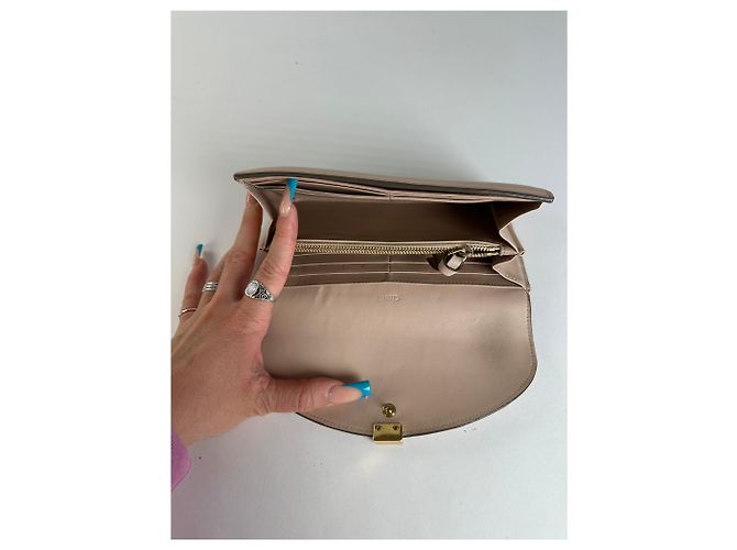 Chloé Vintage Chloe Grained Wallet Blush Golden - view 3
