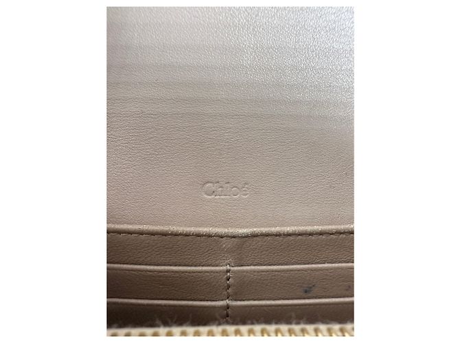 Chloé Vintage Chloe Grained Wallet Blush Golden - view 4