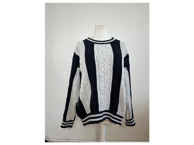 Vintage Escada Baumwollpullover Navy Marineblau - Ansicht 10