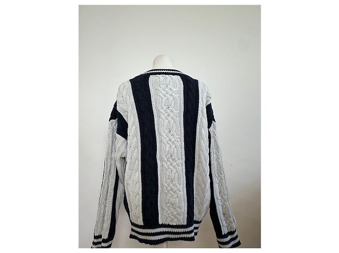 Vintage Escada Baumwollpullover Navy Marineblau - Ansicht 11
