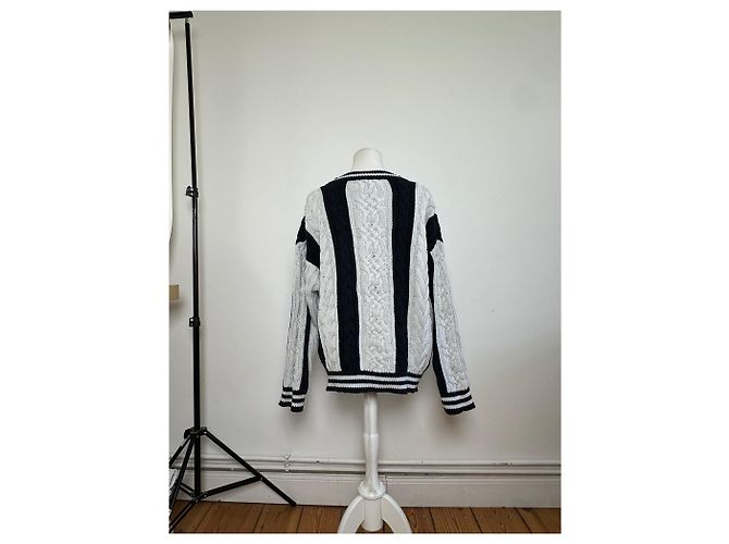Vintage Escada Baumwollpullover Navy Marineblau - Ansicht 3