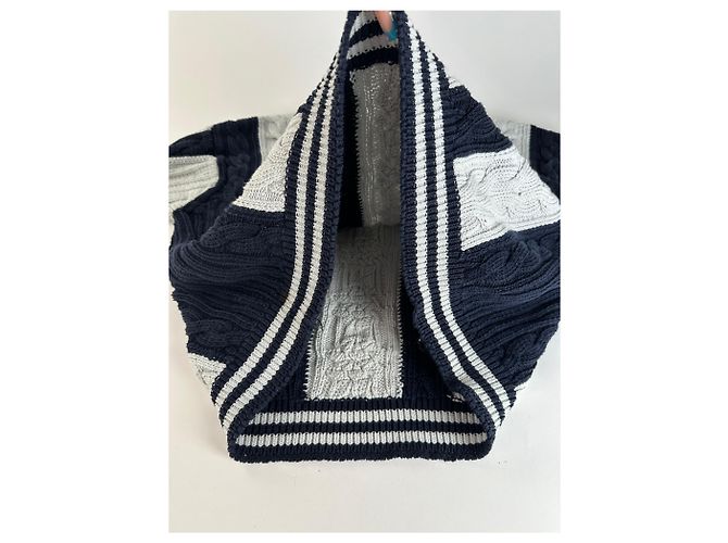 Vintage Escada Baumwollpullover Navy Marineblau - Ansicht 8