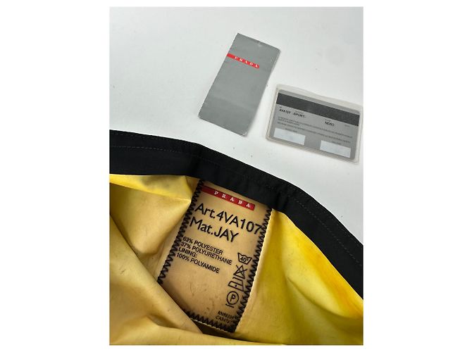 Vintage Prada Linea Rossa Umhängetasche Y2K Schwarz Silber Rot - Ansicht 3