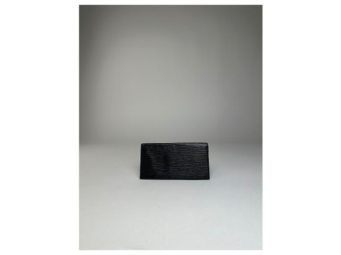 Slender Vintage Louis Vuitton Epi Leather Wallet Y2K Black Silver - view 13