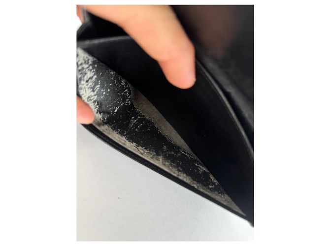 Slender Vintage Louis Vuitton Epi Leather Wallet Y2K Black Silver - view 6