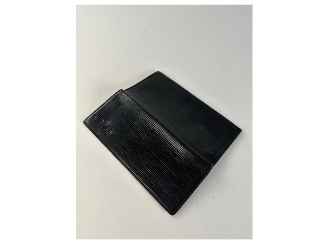 Slender Vintage Louis Vuitton Epi Leather Wallet Y2K Black Silver - view 9