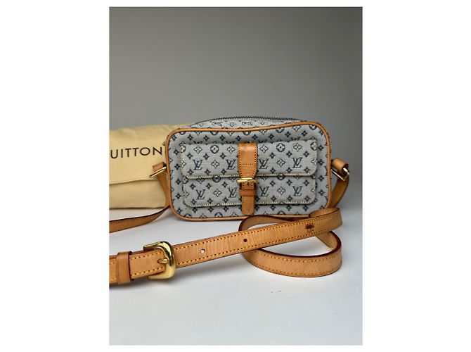 Vintage Louis Vuitton Monogram Canvas Umhängetasche Y2K Grau Tan - Ansicht 7