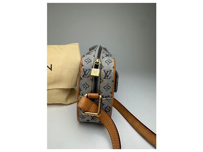 Vintage Louis Vuitton Monogram Canvas Umhängetasche Y2K Grau Tan - Ansicht 8