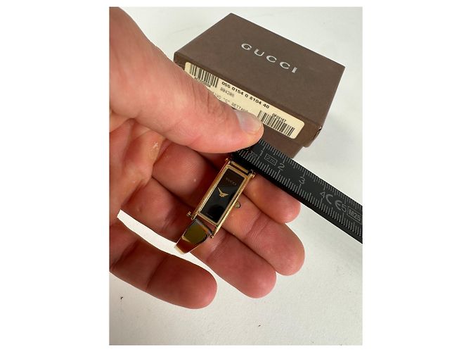 Bracciale in smalto vintage Gucci Y2K Oro Nero - vista 9