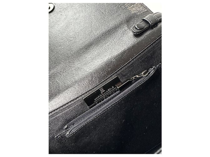Vintage Givenchy Leder Schultertasche Y2K Schwarz Silber - Ansicht 4