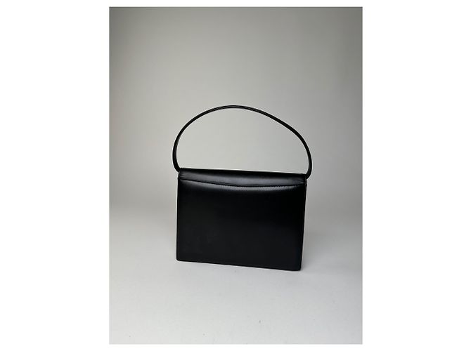 Vintage Givenchy Leder Schultertasche Y2K Schwarz Silber - Ansicht 7