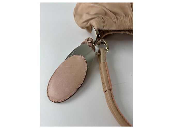 Vintage Marni Soft Leather Schultertasche Y2K Blush Pink Silber - Ansicht 8
