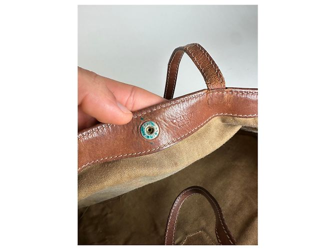 Triomphe Céline Tote Celine Vintage in Pelle Liscia Y2K Marrone Cioccolato - vista 4