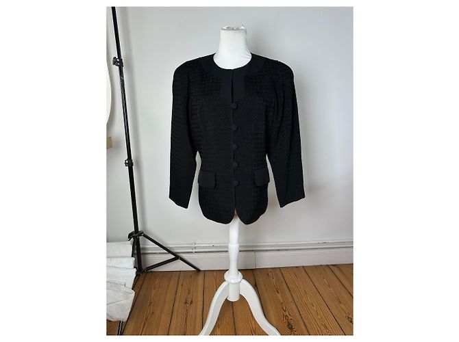Vintage Balenciaga Textured Panel Jacket Y2K Black - view 10