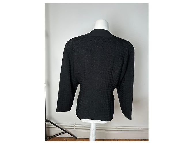 Vintage Balenciaga Textured Panel Jacket Y2K Black - view 12