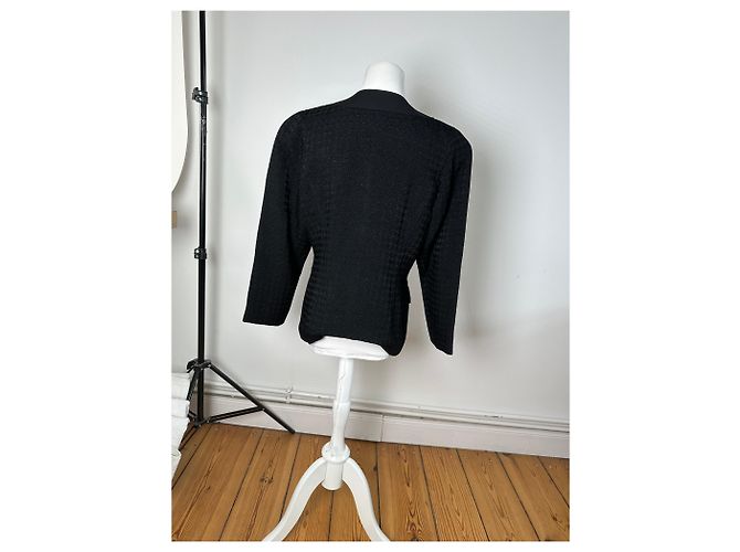 Vintage Balenciaga Textured Panel Jacket Y2K Black - view 3