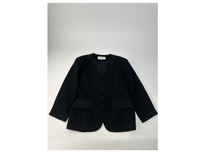 Vintage Balenciaga Textured Panel Jacket Y2K Black - view 4