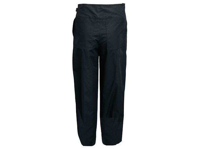 Trim Hermès Pantalones de algodón negro Hermes con cinturón de piel de cordero - vista 3