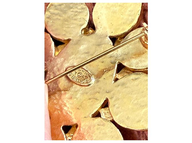 Spilla Chanel Vintage Fiore Oro e Argento D'oro - vista 4