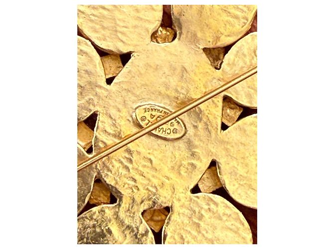 Spilla Chanel Vintage Fiore Oro e Argento D'oro - vista 5