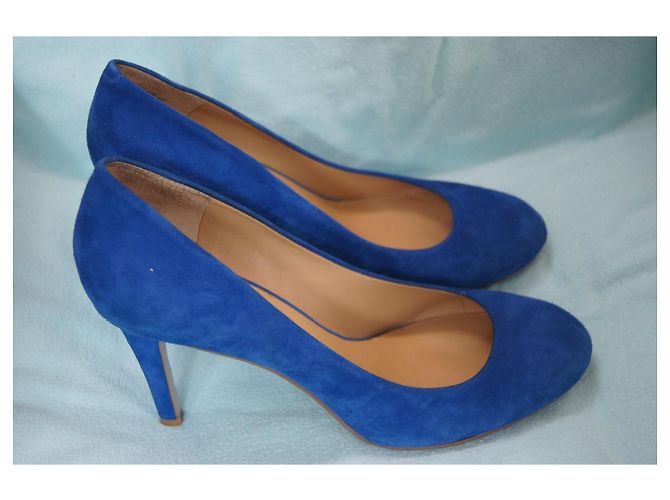 Décolleté Nine West in scamosciato blu punta affusolata - vista 2