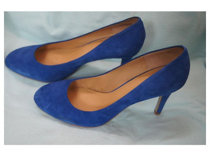 Décolleté Nine West in scamosciato blu punta affusolata - vista 3
