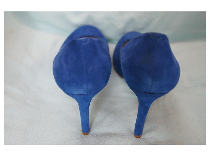 Décolleté Nine West in scamosciato blu punta affusolata - vista 4