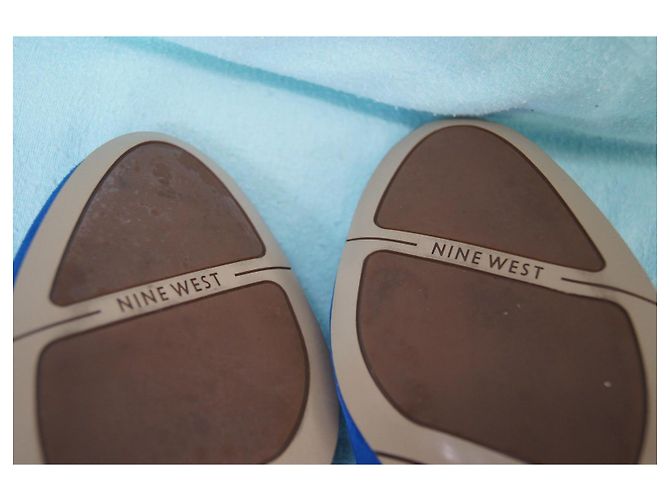 Décolleté Nine West in scamosciato blu punta affusolata - vista 6