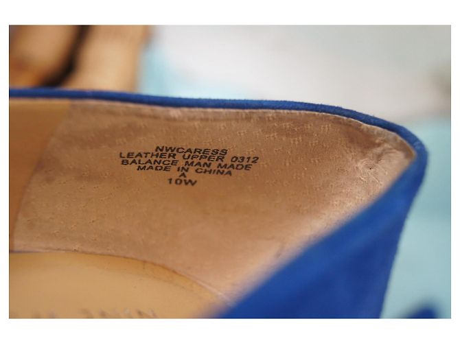 Décolleté Nine West in scamosciato blu punta affusolata - vista 8