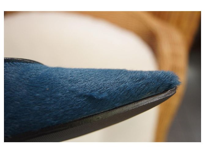 Dries Van Noten Décolleté in pelle di vitello blu - vista 5