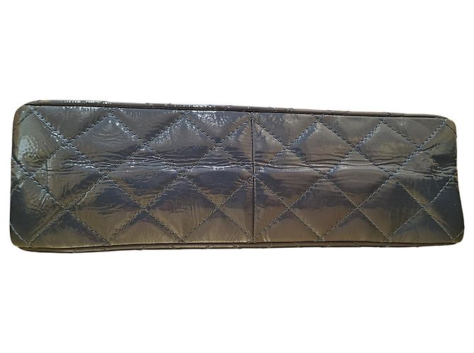 Borsa Chanel Reissue 2.55 Flap in pelle metallizzata Blu - vista 6