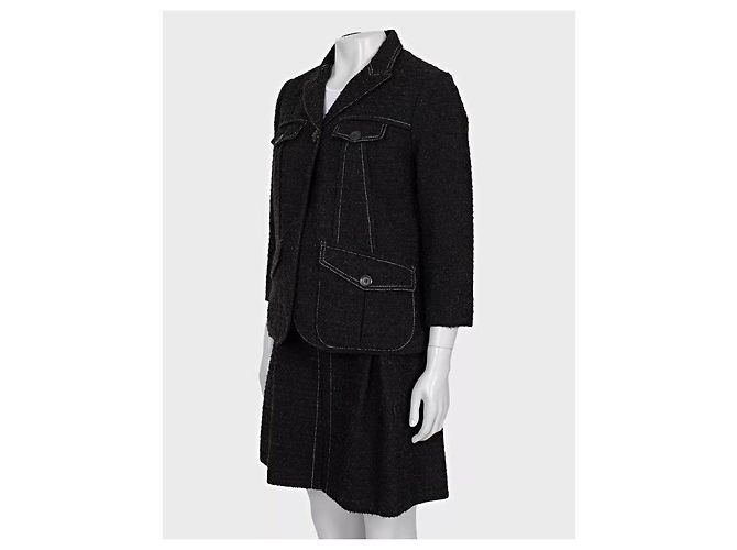 Louis Vuitton Brown Tweed Jacket & Skirt Set Sz.38 Pre-owned - view 2