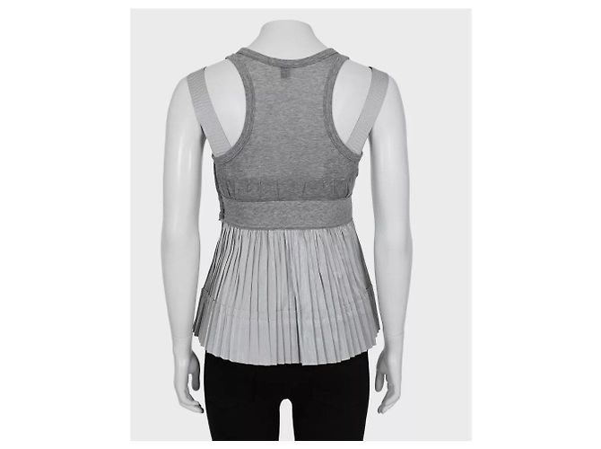 Graues plissiertes Louis Vuitton Tanktop - Größe 36/S gebraucht - Ansicht 3