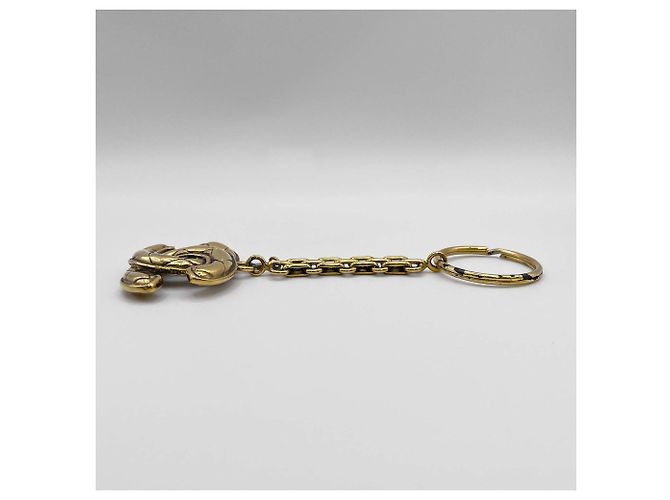 Portachiavi Vintage Chanel Coco Mark Matelassé D'oro - vista 5
