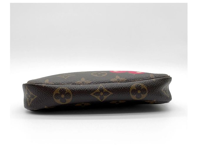 Borsa Louis Vuitton Pochette Accessoires Monogram Cherry Marrone - vista 5