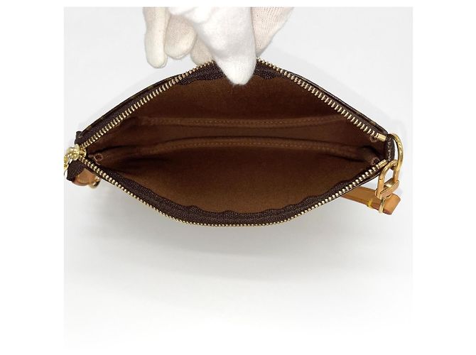 Borsa Louis Vuitton Pochette Accessoires Monogram Cherry Marrone - vista 7
