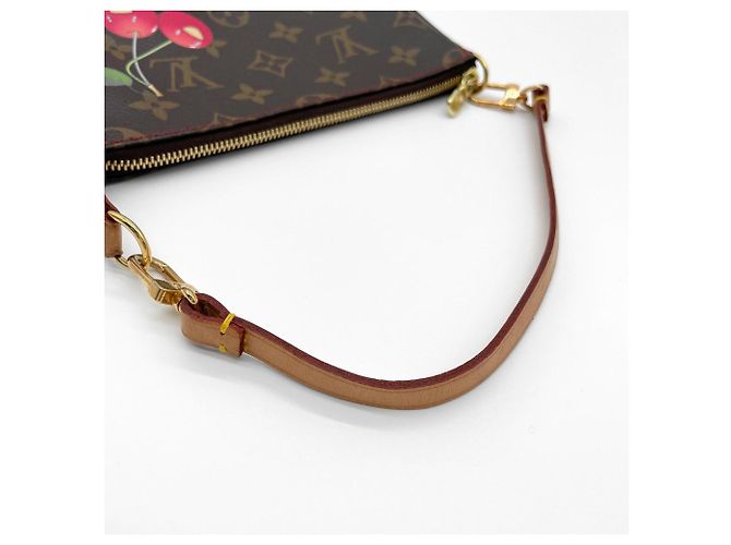 Borsa Louis Vuitton Pochette Accessoires Monogram Cherry Marrone - vista 9