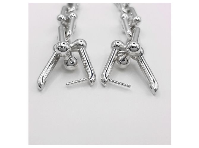 Orecchini a lobo Tiffany & Co. HardWear Graduated Link Argento - vista 6