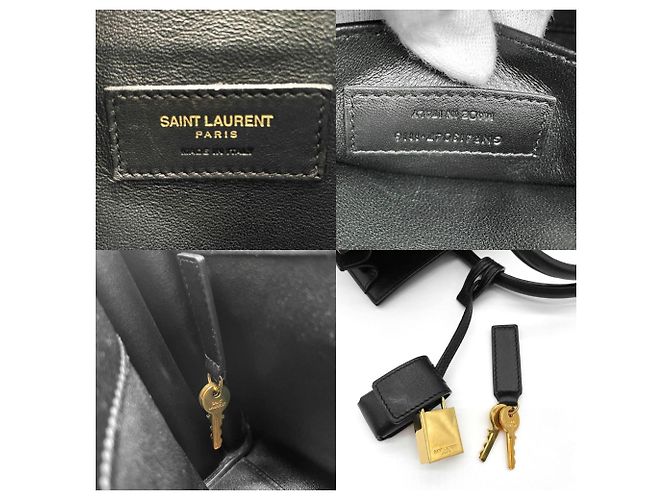 Saint Laurent Sac de Jour LOVE Applique Shoulder Bag Nero - vista 9