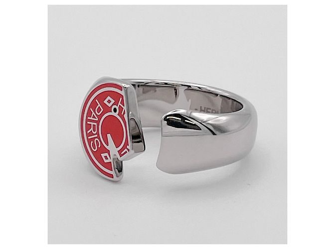 Hermès Hermes Carousel Ring in Orange und Silber - Ansicht 2