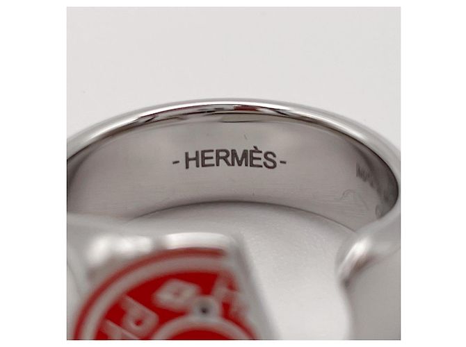 Hermès Hermes Carousel Ring in Orange und Silber - Ansicht 5