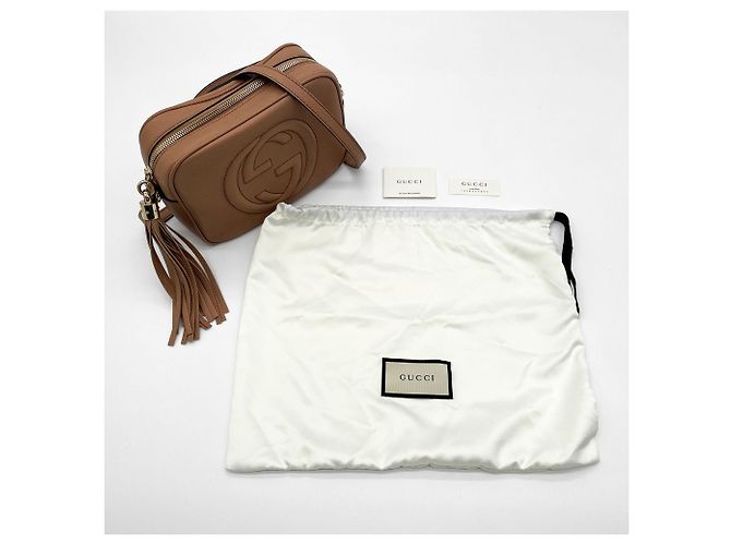 Borsa a Spalla Gucci Soho Beige - vista 10