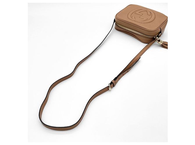 Borsa a Spalla Gucci Soho Beige - vista 5