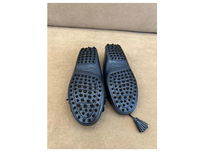 Mocassini Tod's Gommino in pelle blu metallizzata Metallico - vista 6