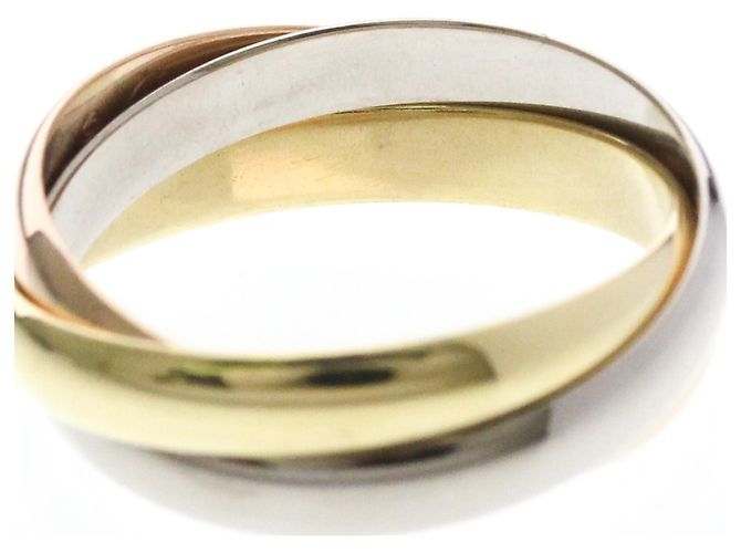 Anello Cartier Trinity in oro giallo rosa e bianco 18K D'oro - vista 5
