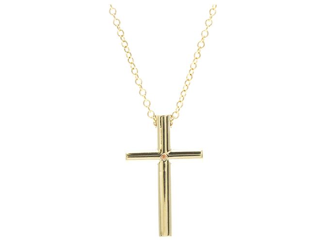 Tiffany & Co Collana Croce in Oro 18K Tiffany con Diamante D'oro - vista 2