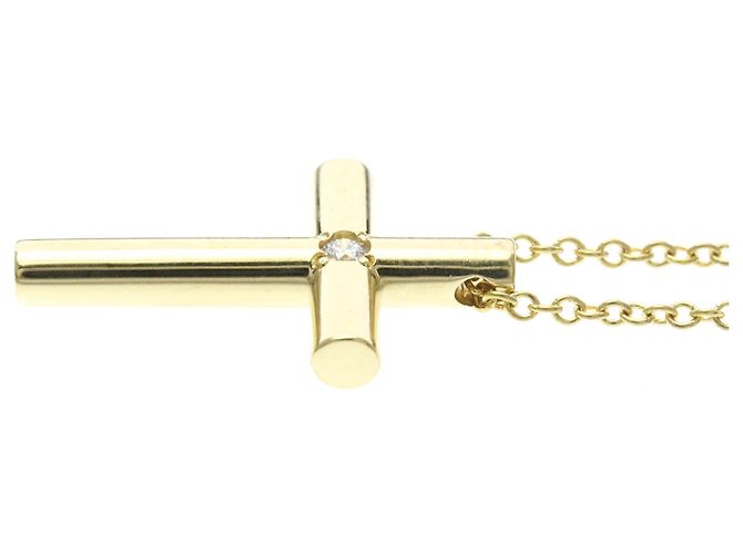 Tiffany & Co Collana Croce in Oro 18K Tiffany con Diamante D'oro - vista 3