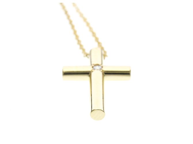 Tiffany & Co Collana Croce in Oro 18K Tiffany con Diamante D'oro - vista 4